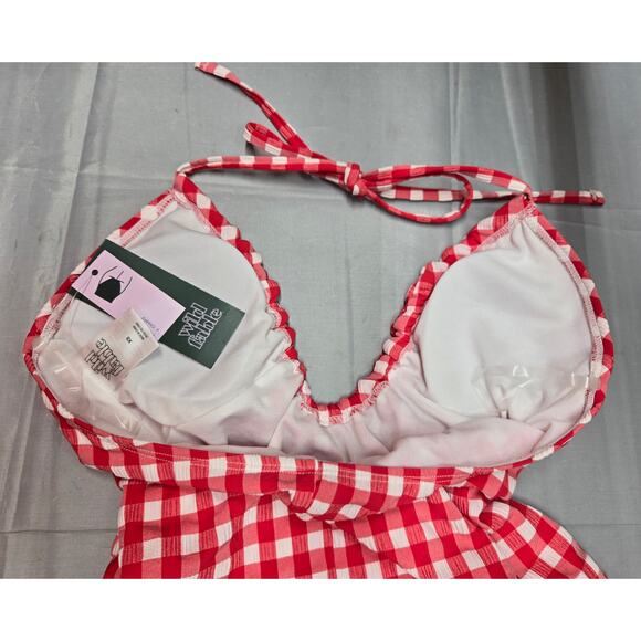 Wild Fable Size: XS (0-2) Red & White Gingham Swimwear  NWT - Picture 6 of 8